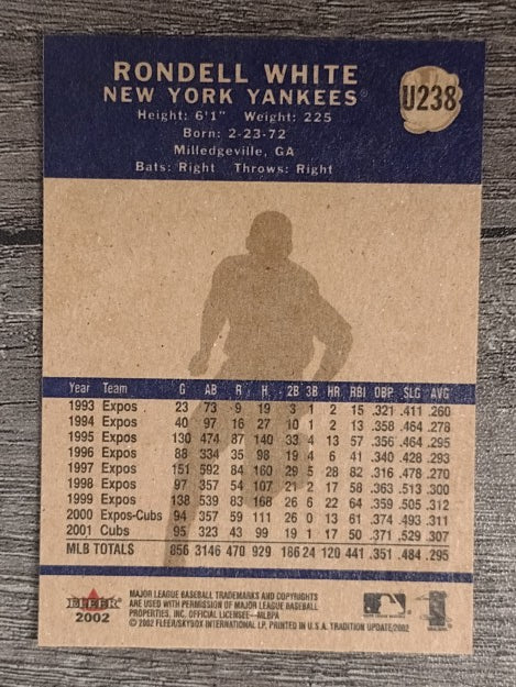 2002 Fleer Tradition Update #U238 Rondell White