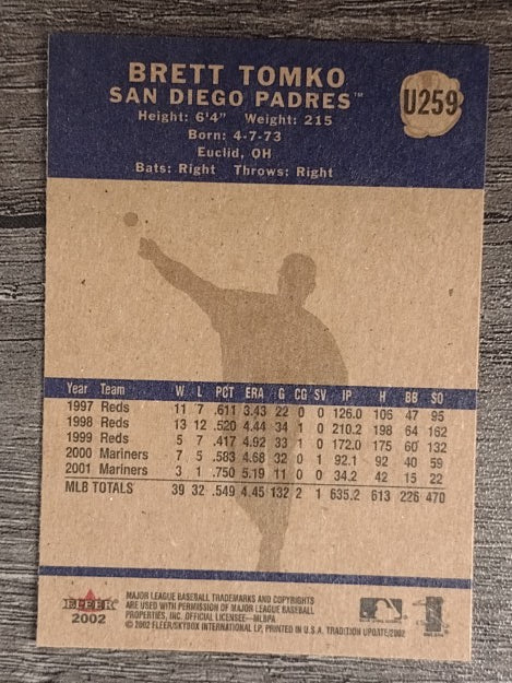 2002 Fleer Tradition Update #U259 Brett Tomko