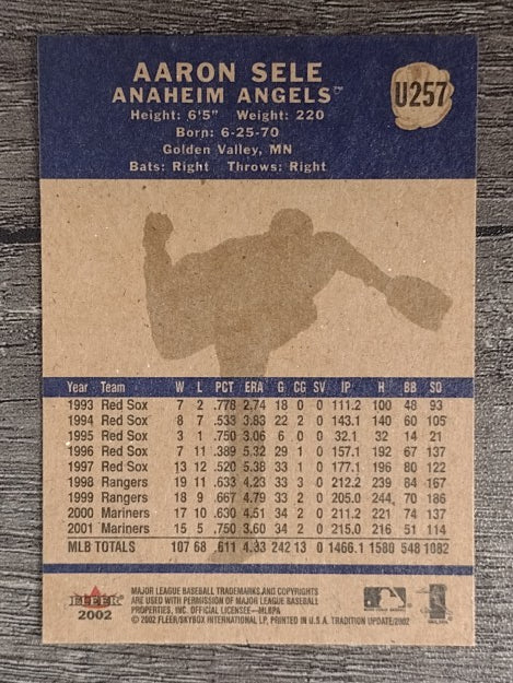 2002 Fleer Tradition Update #U257 Aaron Sele