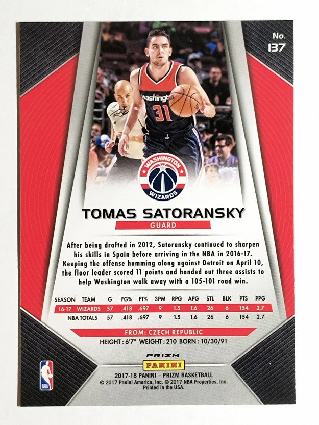 2017-18 Panini Prizm Prizms Fast Break #137 Tomas Satoransky