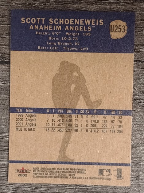 2002 Fleer Tradition Update #U253 Scott Schoeneweis