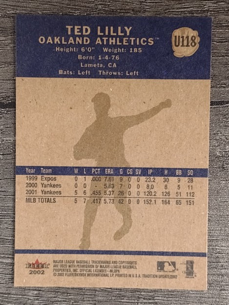 2002 Fleer Tradition Update #U118 Ted Lilly