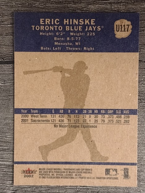 2002 Fleer Tradition Update #U117 Eric Hinske