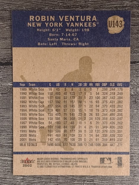 2002 Fleer Tradition Update #U143 Robin Ventura