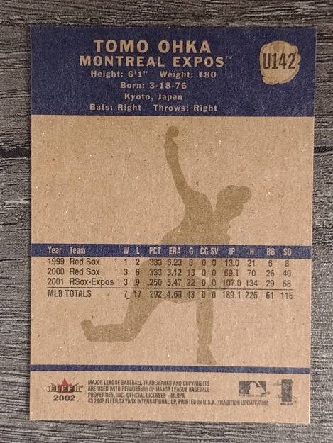 2002 Fleer Tradition Update #U142 Tomo Ohka