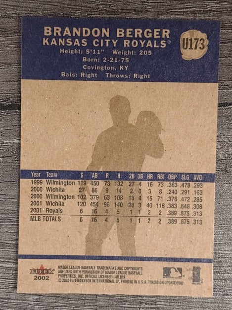 2002 Fleer Tradition Update #U173 Brandon Berger