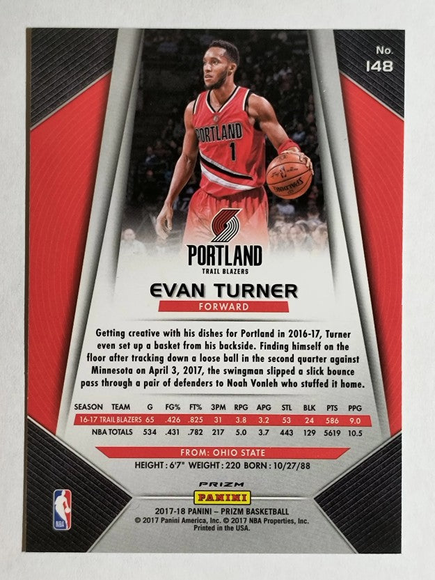 2017-18 Panini Prizm Prizms Fast Break #148 Evan Turner