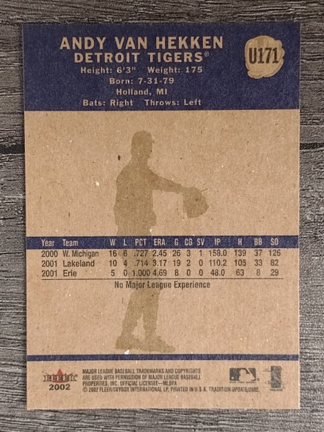 2002 Fleer Tradition Update #U171 Andy Van Hekken