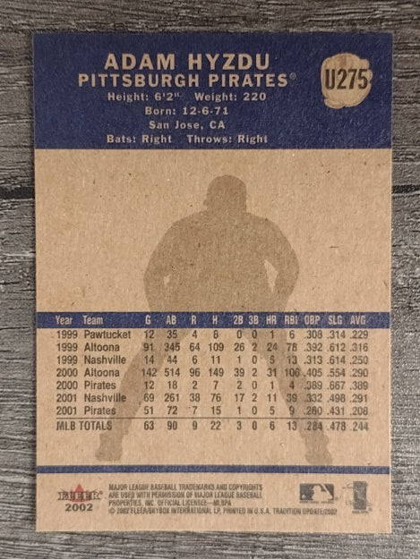 2002 Fleer Tradition Update #U275 Adam Hyzdu