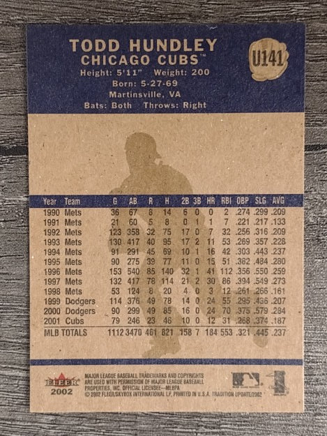 2002 Fleer Tradition Update #U141 Todd Hundley