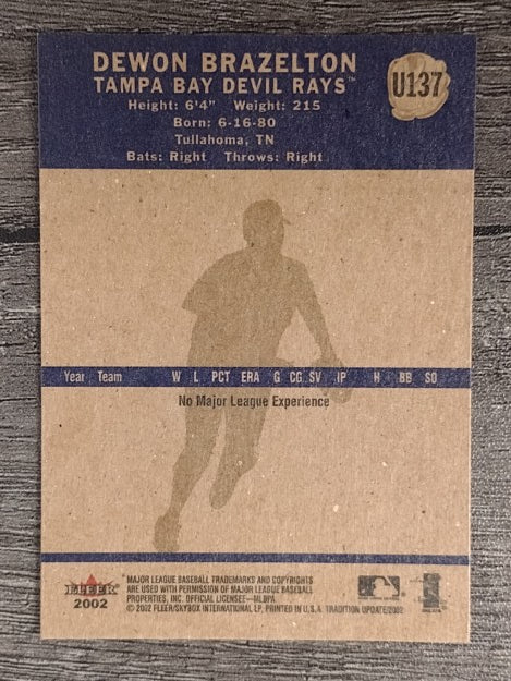 2002 Fleer Tradition Update #U137 Dewon Brazelton
