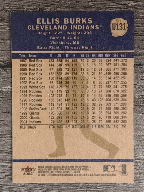 2002 Fleer Tradition Update #U131 Ellis Burks