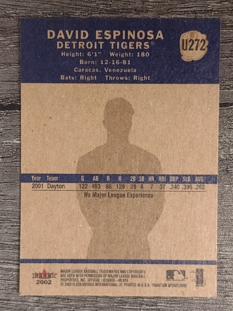 2002 Fleer Tradition Update #U272 David Espinosa