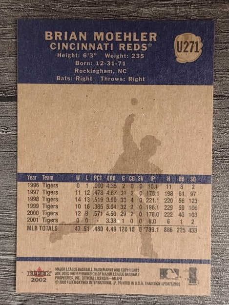 2002 Fleer Tradition Update #U271 Brian Moehler