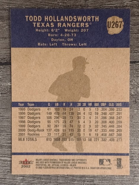 2002 Fleer Tradition Update #U267 Todd Hollandsworth