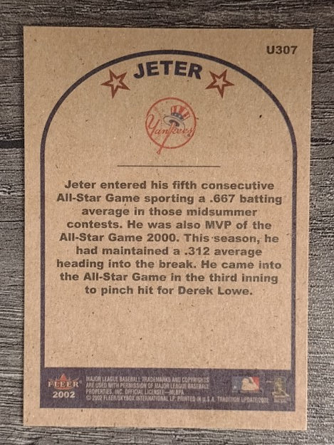 2002 Fleer Tradition Update #U307 Derek Jeter AS