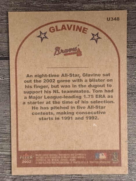 2002 Fleer Tradition Update #U348 Tom Glavine AS