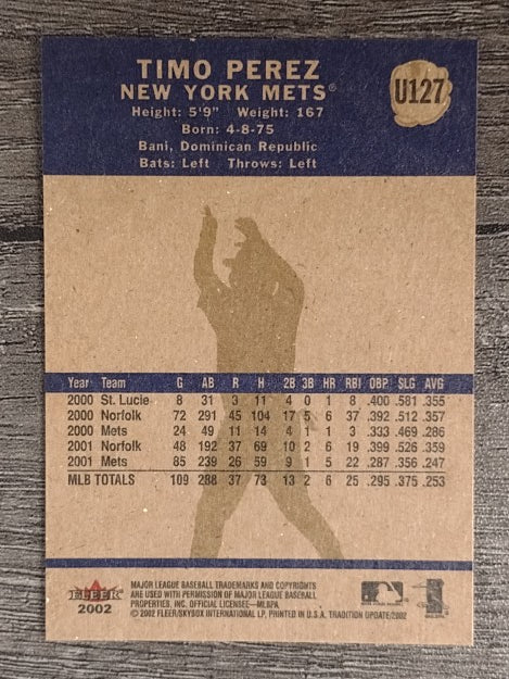 2002 Fleer Tradition Update #U127 Timo Perez