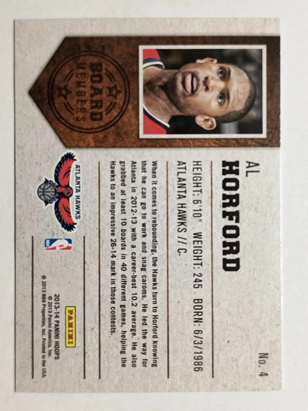 2013-14 Hoops Board Members #4 Al Horford