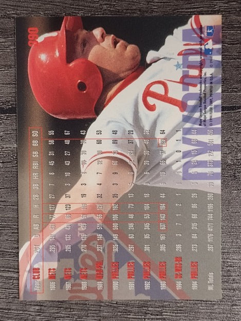 1995 Fleer #390 Lenny Dykstra