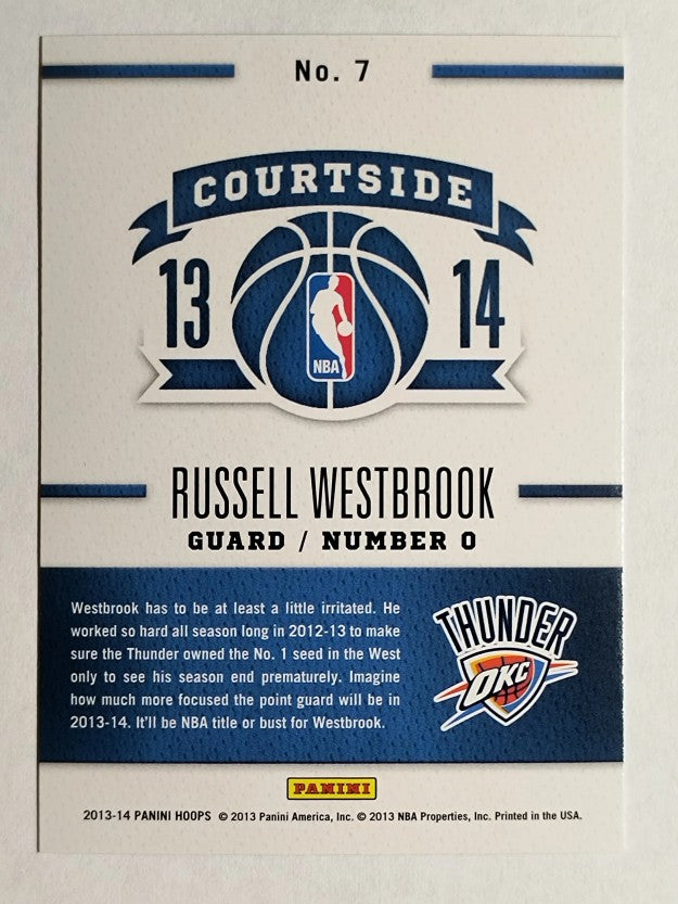 2013-14 Hoops Courtside #7 Russell Westbrook
