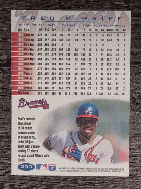 1996 Fleer #300 Fred McGriff