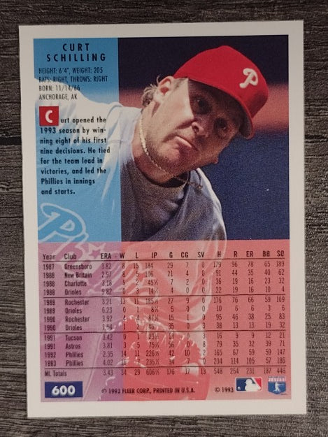 1994 Fleer #600 Curt Schilling