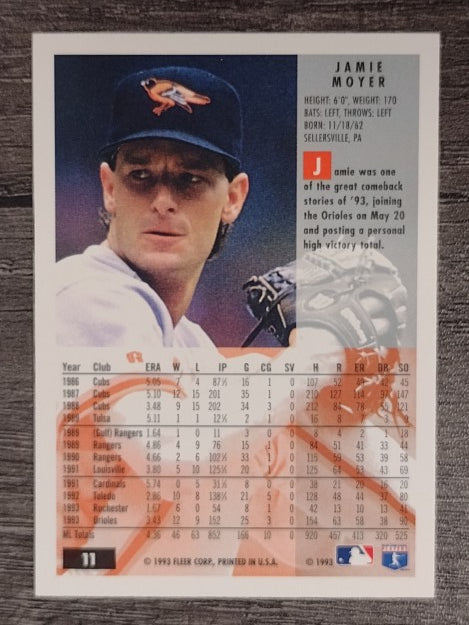 1994 Fleer #11 Jamie Moyer