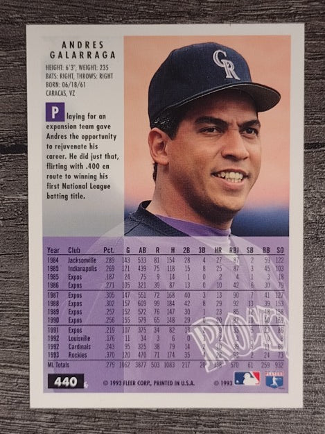 1994 Fleer #440 Andres Galarraga
