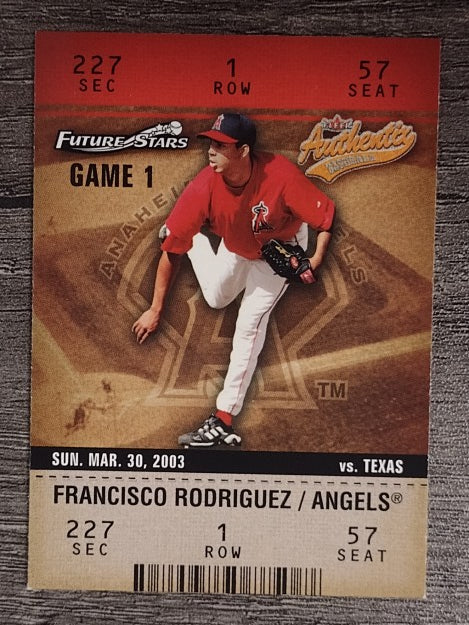 2003 Fleer Authentix #103 Francisco Rodriguez FS