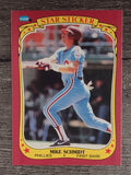 1986 Fleer Star Stickers #107 Mike Schmidt