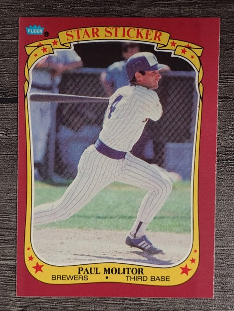1986 Fleer Star Stickers #76 Paul Molitor