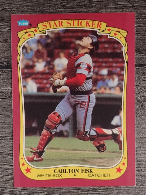 1986 Fleer Star Stickers #38 Carlton Fisk
