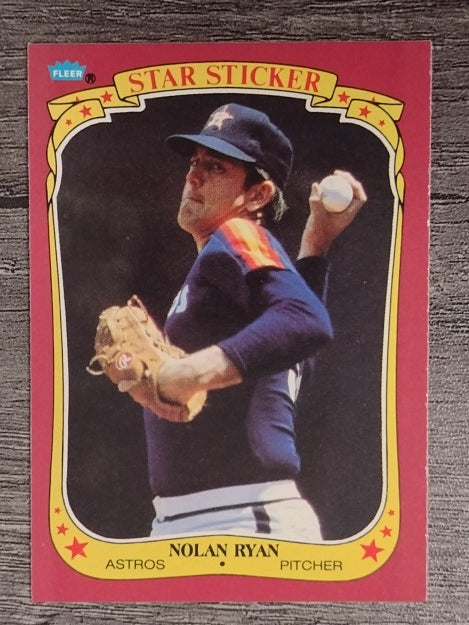 1986 Fleer Star Stickers #102 Nolan Ryan
