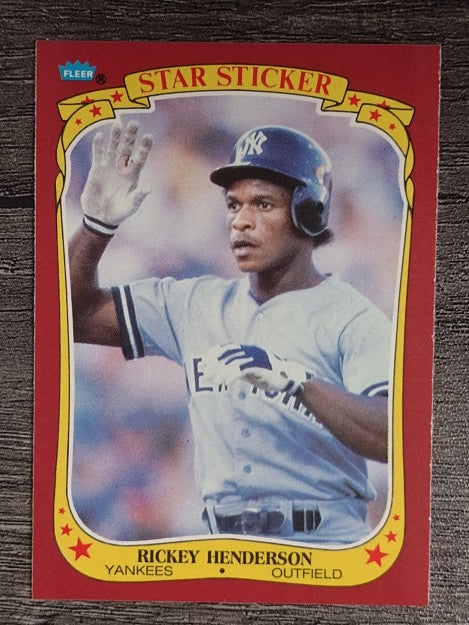 1986 Fleer Star Stickers #53 Rickey Henderson