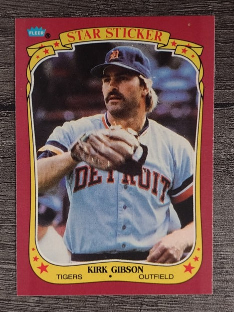 1986 Fleer Star Stickers #45 Kirk Gibson