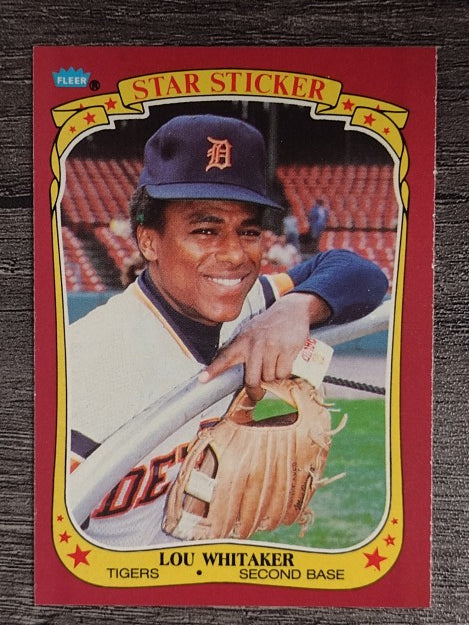 1986 Fleer Star Stickers #126 Lou Whitaker