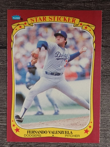 1986 Fleer Star Stickers #123 Fernando Valenzuela