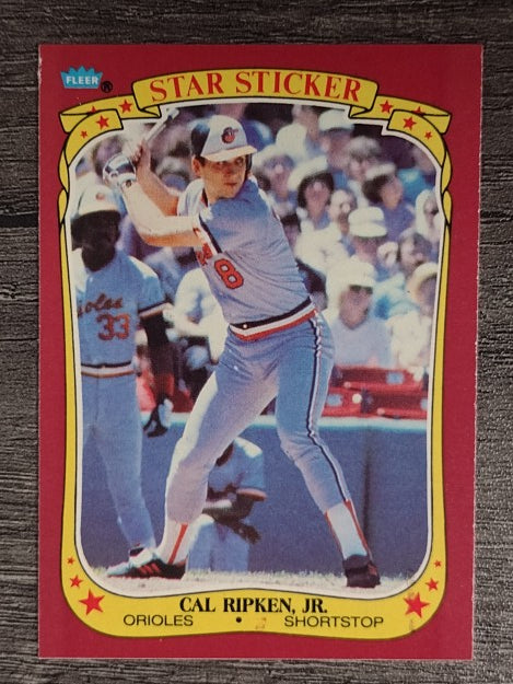 1986 Fleer Star Stickers #99 Cal Ripken (NM)