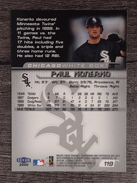 2000 Fleer Focus #119 Paul Konerko