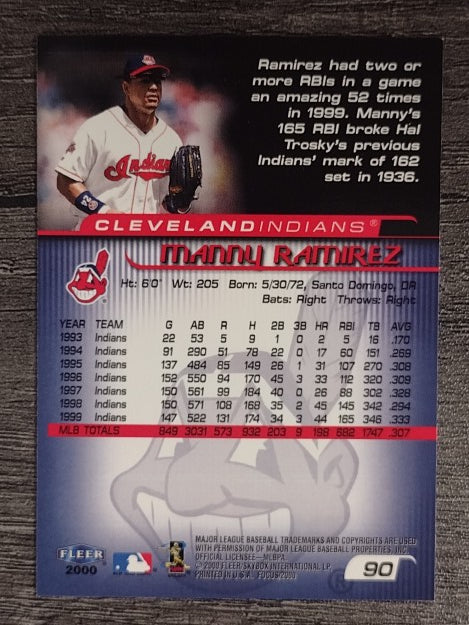 2000 Fleer Focus #90 Manny Ramirez