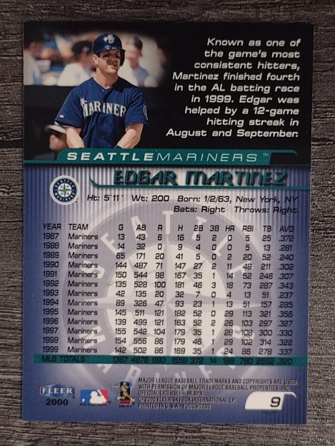 2000 Fleer Focus #9 Edgar Martinez