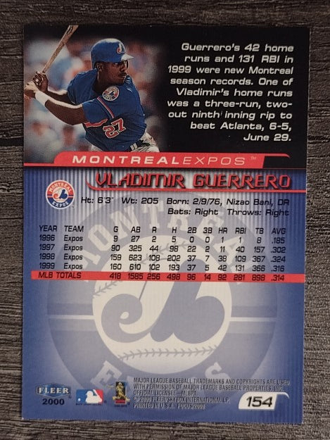 2000 Fleer Focus #154 Vladimir Guerrero