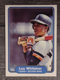 1982 Fleer #284 Lou Whitaker