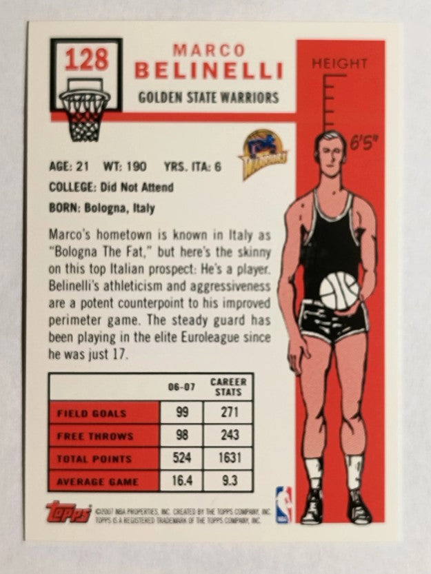 2007-08 Topps 1957-58 Variations #128 Marco Belinelli