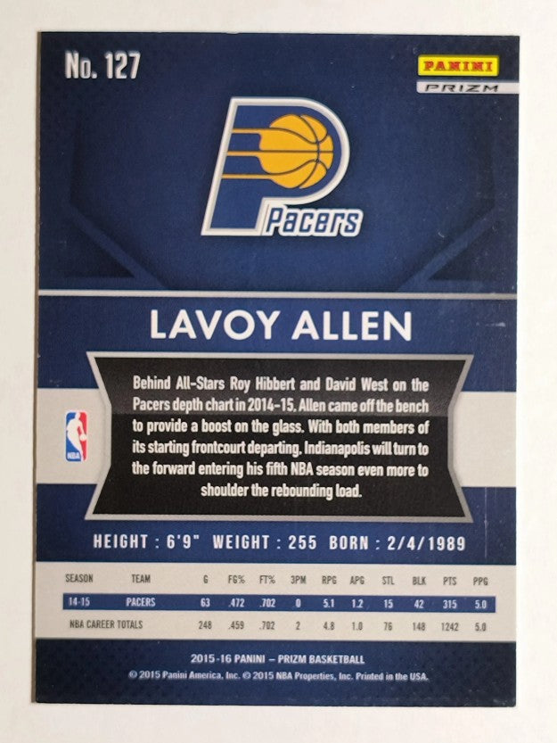 2015-16 Panini Prizm Prizms Red White Blue #127 Lavoy Allen