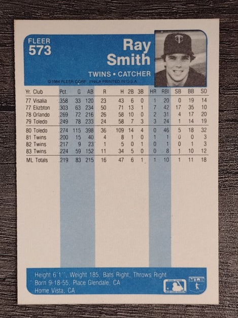 1984 Fleer #573 Ray Smith