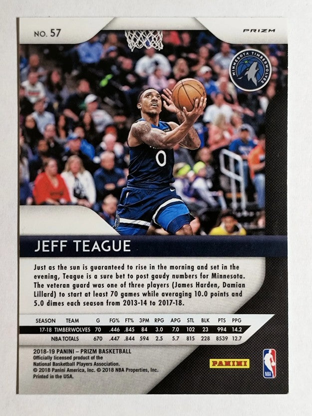 2018-19 Panini Prizm Prizms Green #57 Jeff Teague