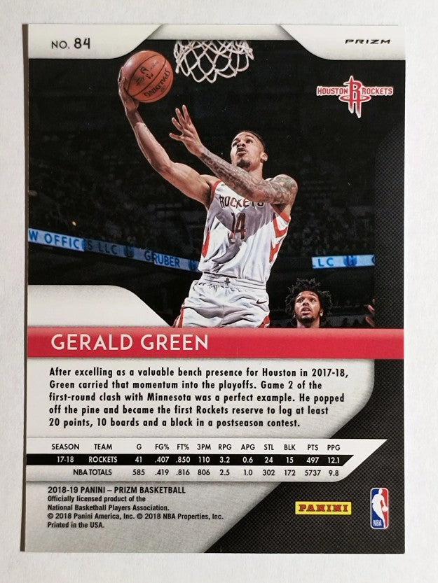 2018-19 Panini Prizm Prizms Green #84 Gerald Green