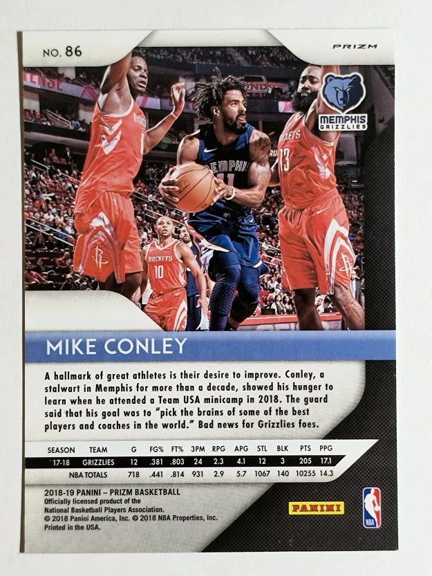 2018-19 Panini Prizm Prizms Green #86 Mike Conley